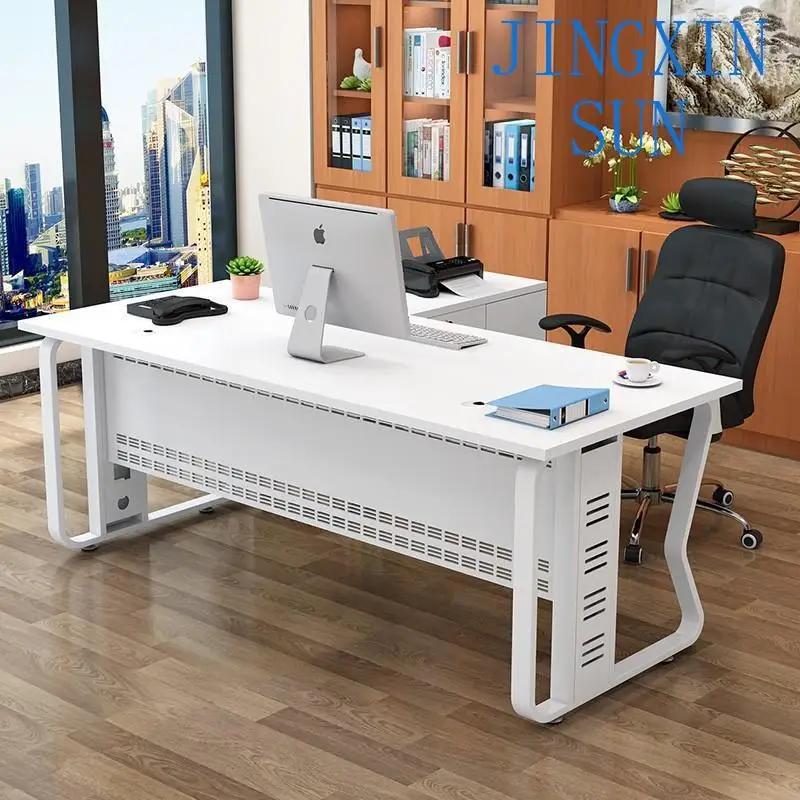 Simple And Modern Manager Single Computer Table And Chair Combination