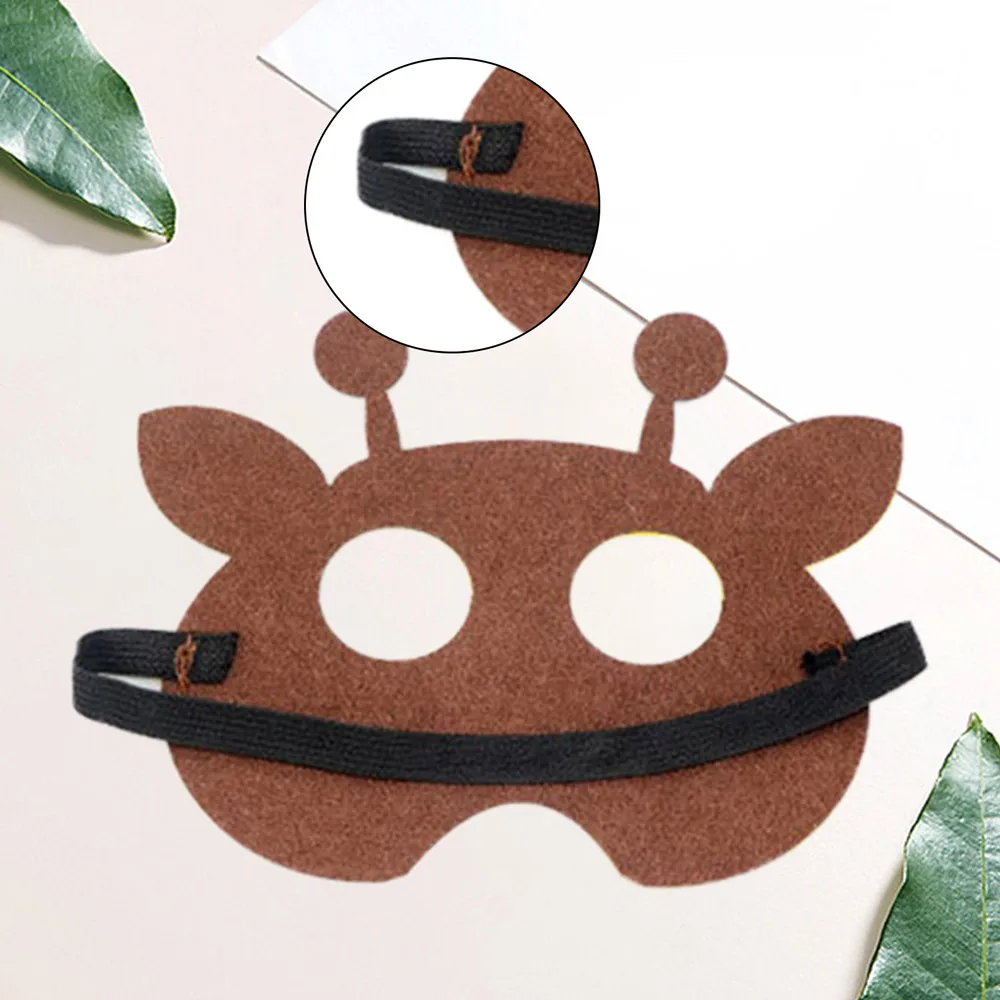 Felt Animal Mask Halloweenfor Kids Non-woven Eye Mask Jungle Theme Party Supplies Safari Birthday