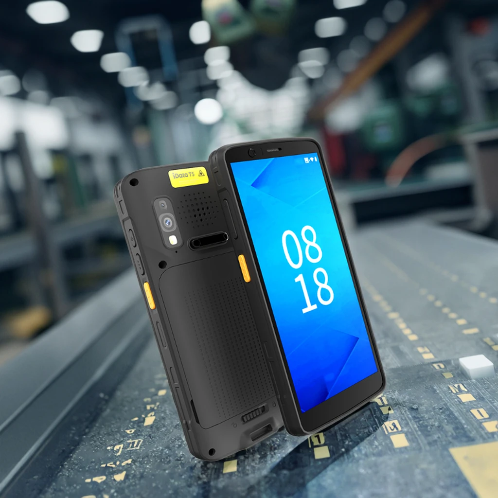 Android Warehouse PDA Barcode Mobile Scanner Reader Rugged 6-Inch Handheld Phone with 2D Scanner Stock Inventory