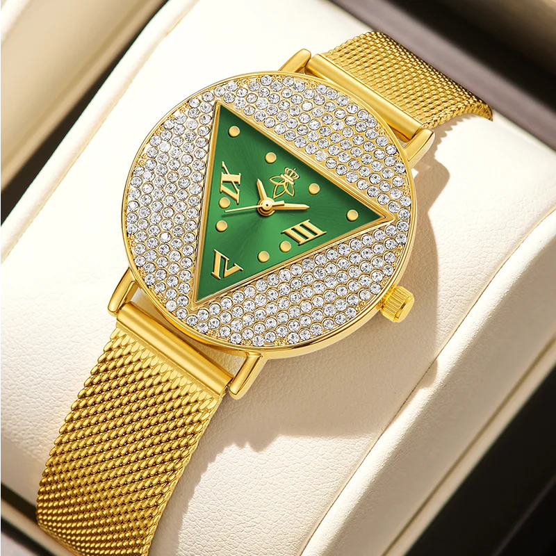 

Часы YaLaLuSi с металлическим сетчатым ремешком для женщин и мужчин, модные водонепроницаемые спортивные кварцевые часы с бриллиантовым циферблатом, тонкие наручные часы, бесплатная доставка