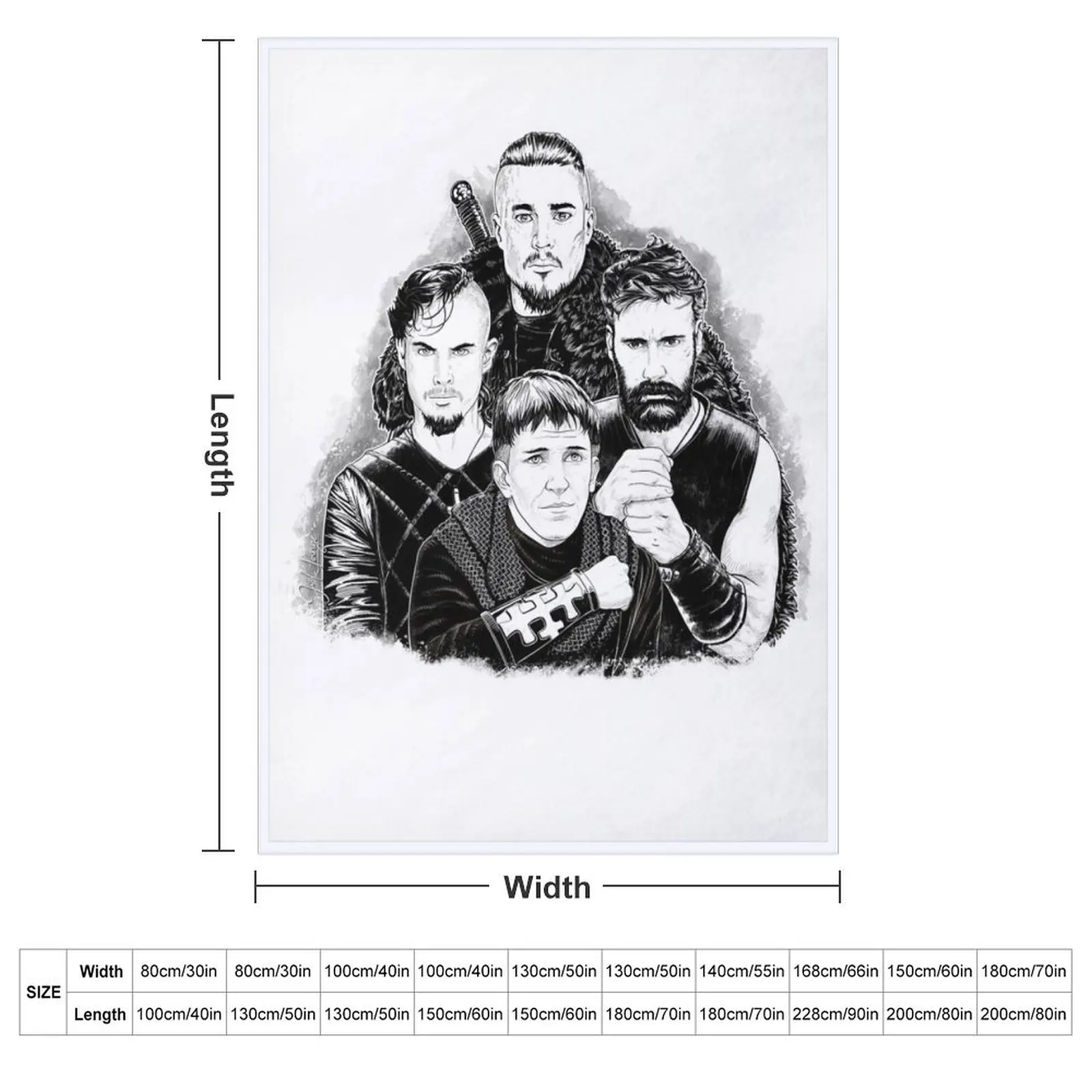 The Last Kingdom Portraits Throw Blanket Large funny gift bed plaid Camping Custom Fashion Sofas Blankets