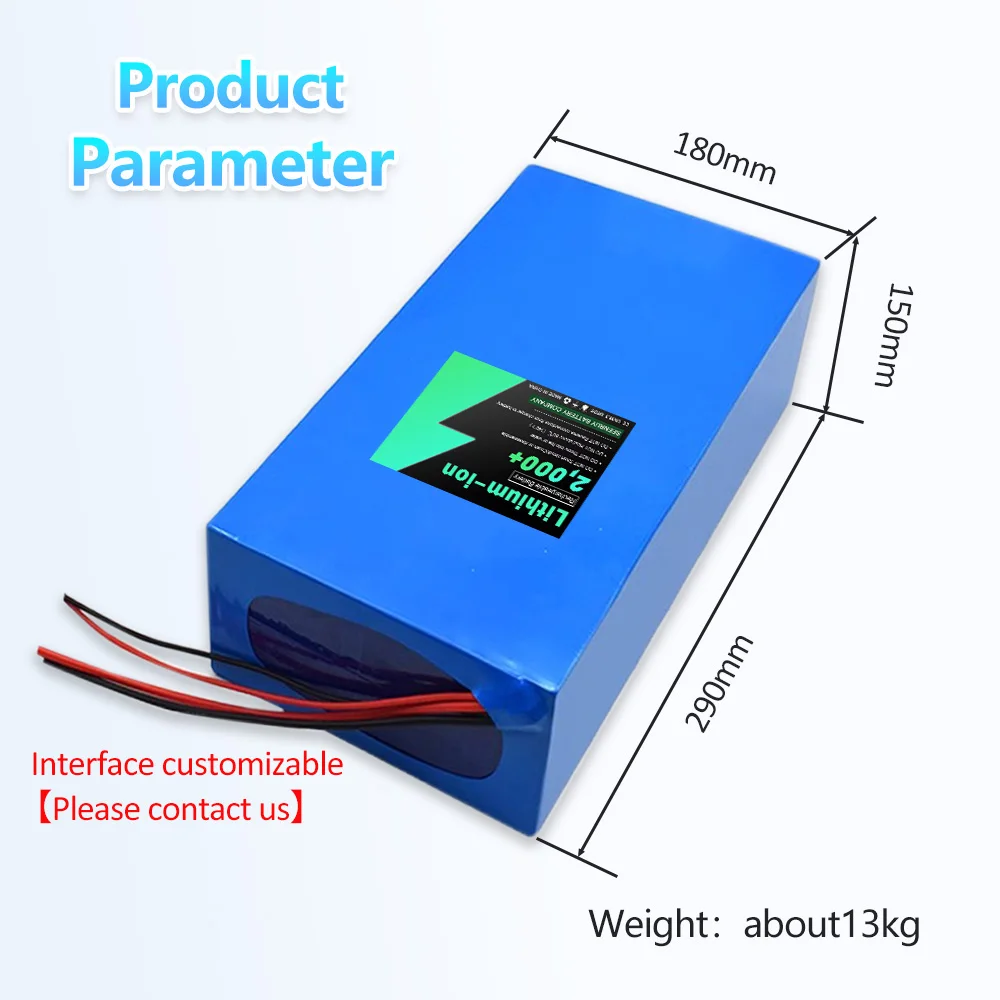 48V 60AH Large capacity Li-ion With Bluetooth Lithium Polymer Battery Prefect For Electric Motorcycle Monitoring Equipment