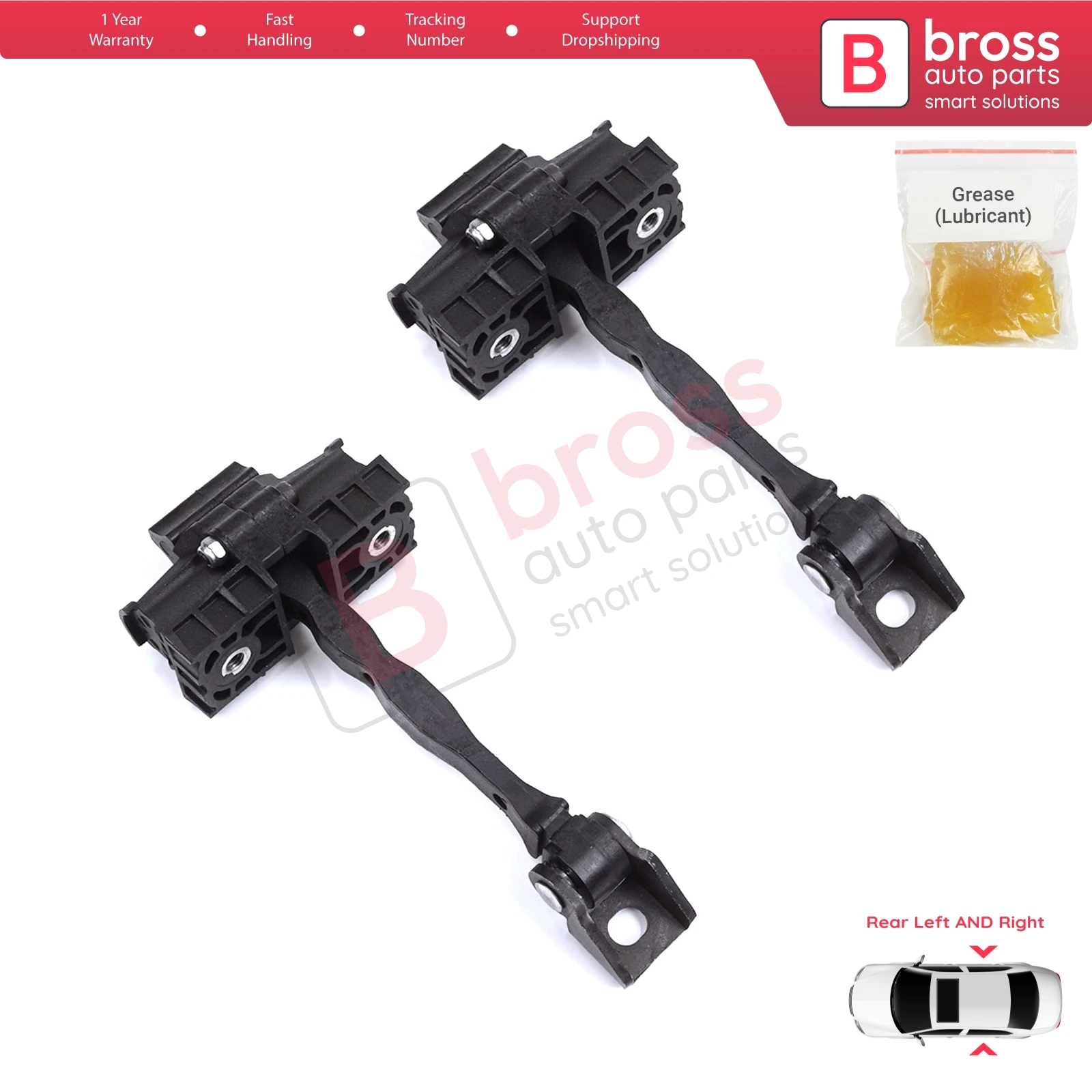 BDP1464-1 2 stuks achterdeurstopper beperkingsband voor Skoda Fabia MK3 III NJ NJ3 NJ5 Praktik 2014-2022 6V0839249