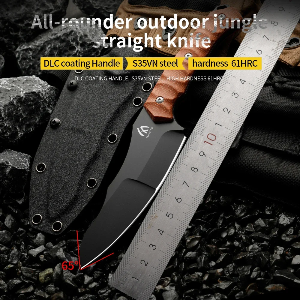 High quality multifunctional fixed blade - outdoor camping, rescue, and emergency survival knife, men\'s gift