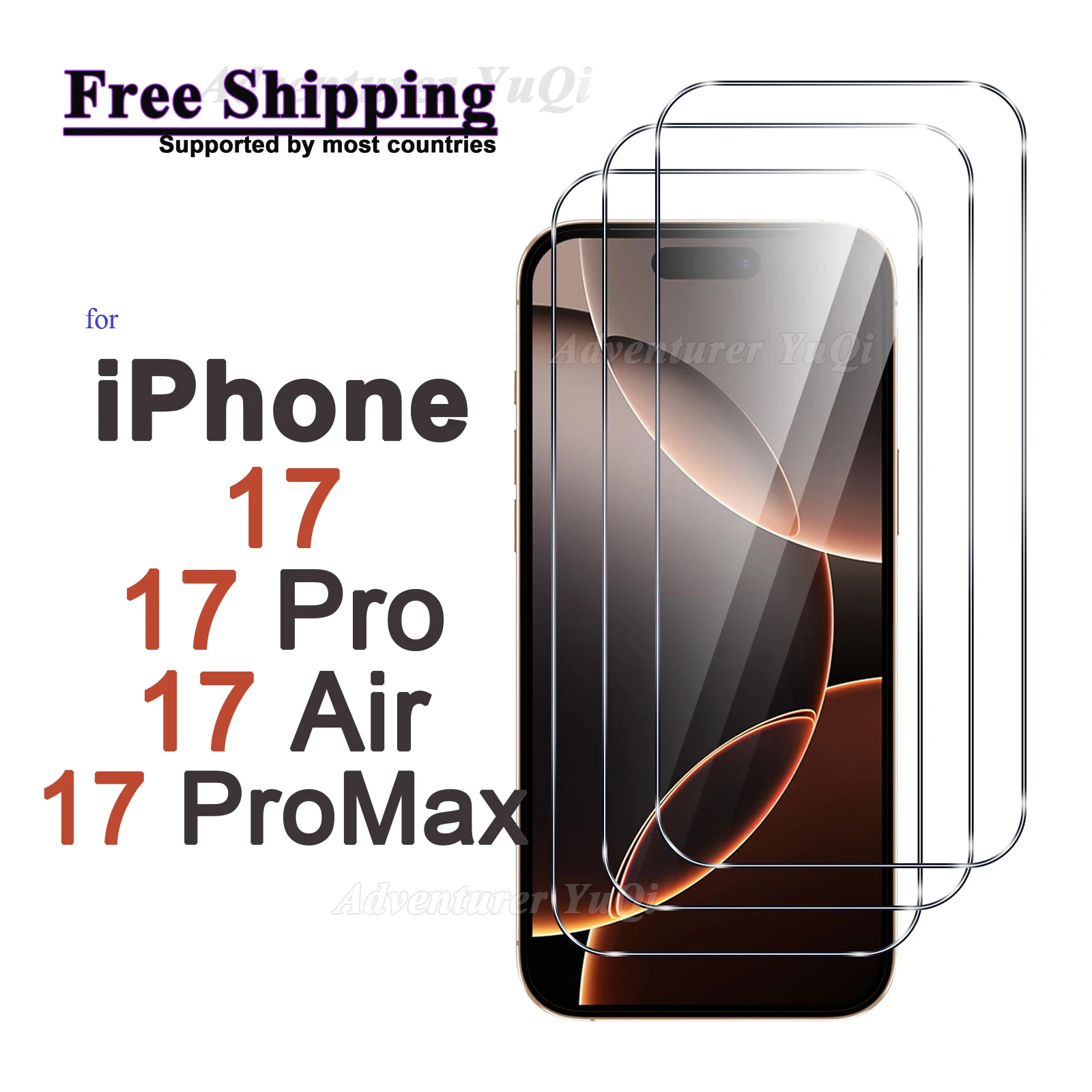 

Screen Protector For iPhone 17 Pro MAX Air Tempered Glass HD Crystal 9H Anti Scratch Case Friendly