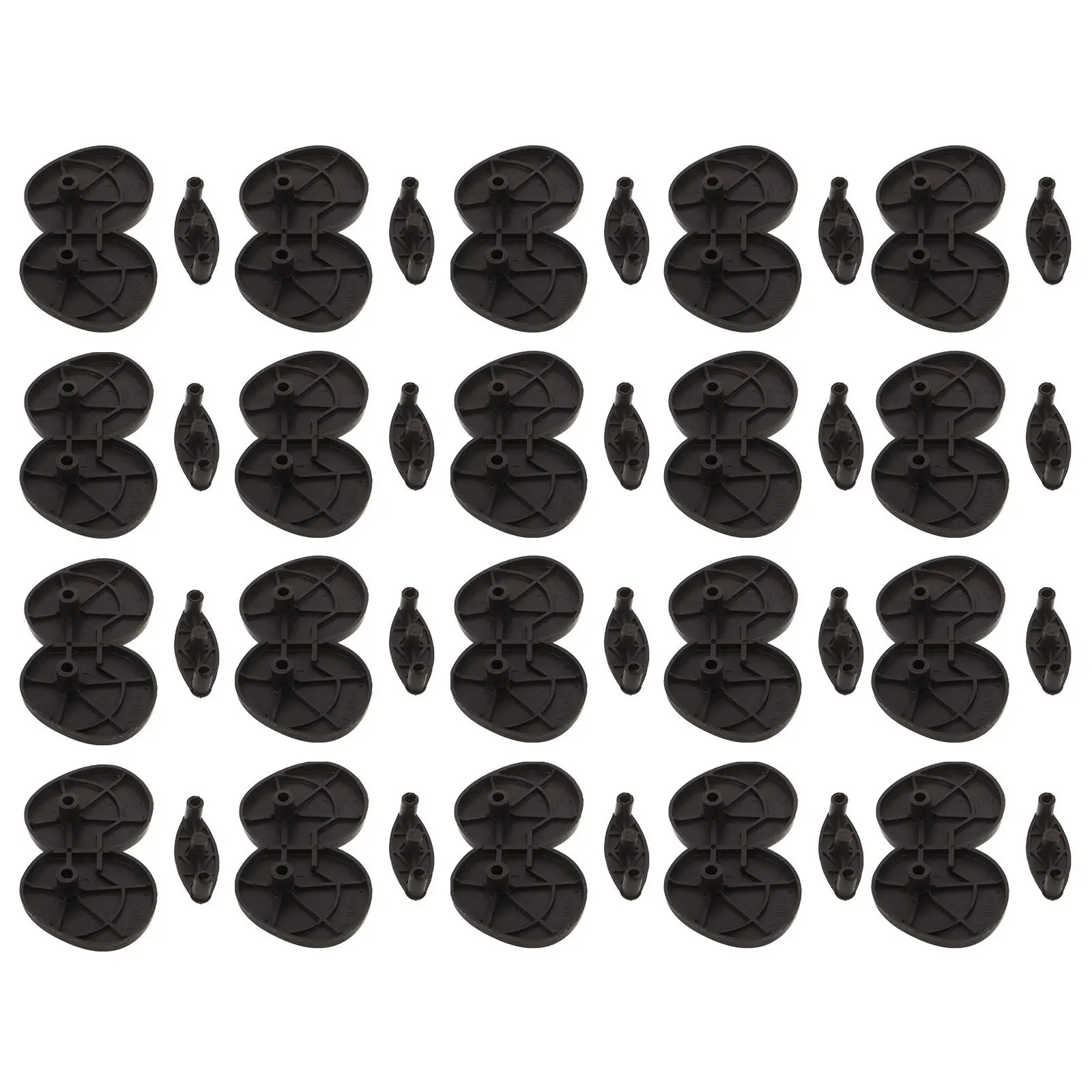 20Pcs Plastic Playset Feet Soles Miniature Jointed Shoe Bottoms 5.11x3.14x0.79 DIY Craft Accessories Unfinished Replacement