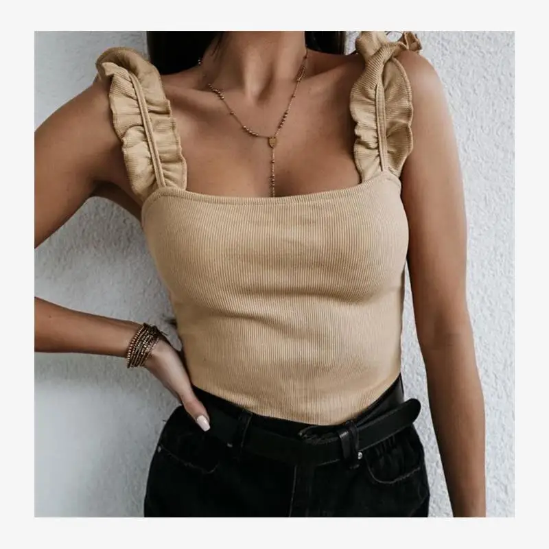 

Женская футболка на бретелях, жилет, повседневный хлопковый топ, Ciwalk, летняя мода, теплая, трапециевидная форма, дизайн на талии, чистый цвет