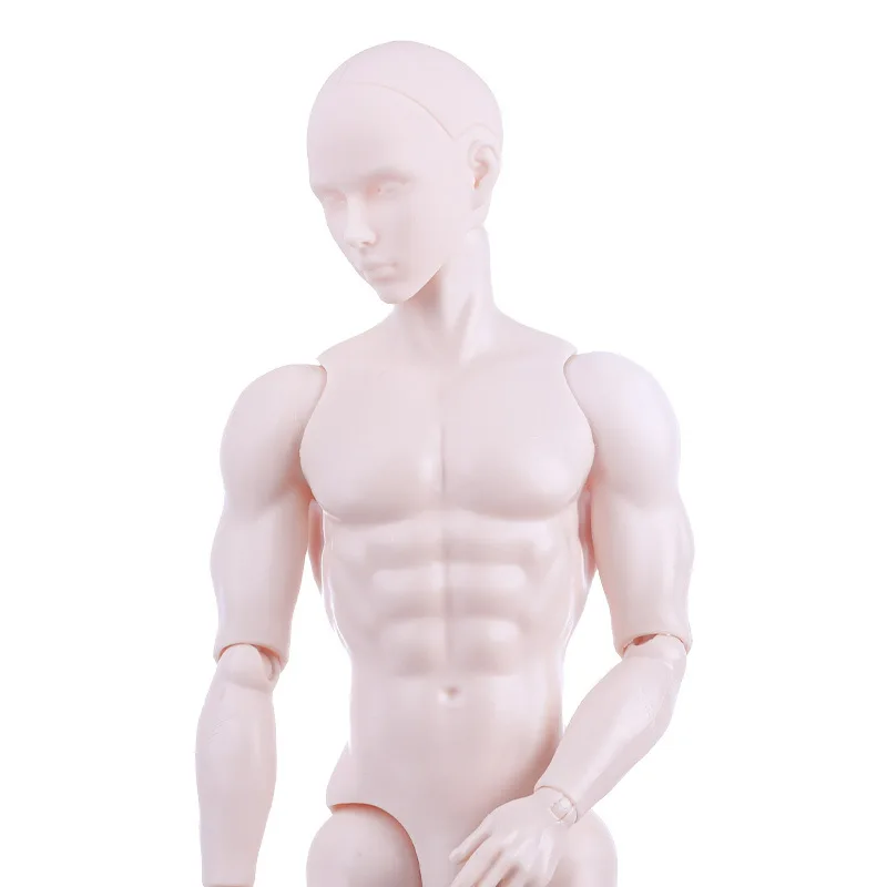 6 Points Male Baby Plain Head Model BJD Plain Body Soldier Toy Sports Muscles Body Large Size Movable Beauty 13 Joints