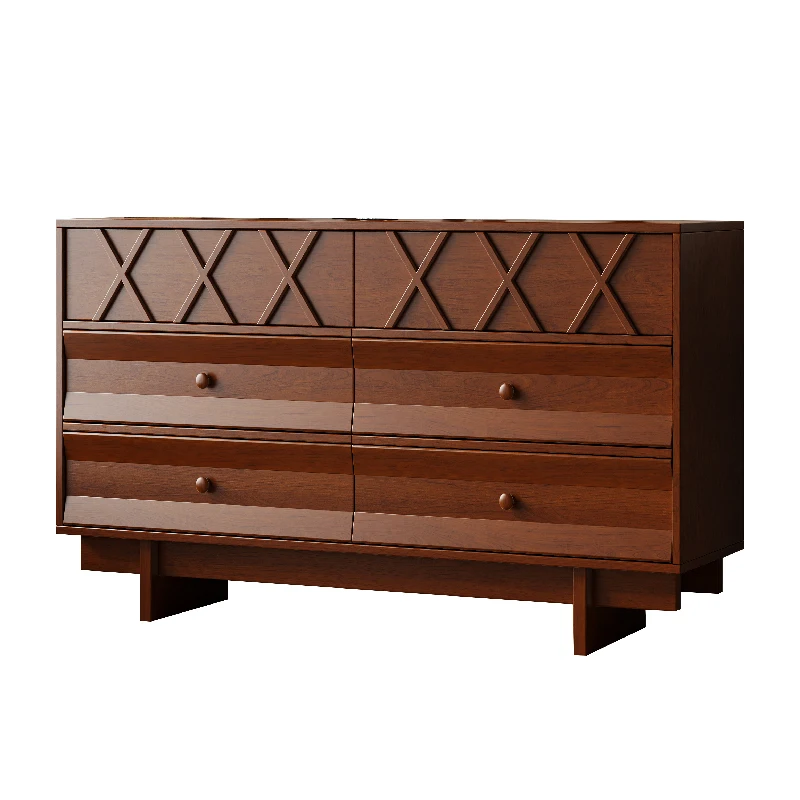 Medieval style chest cabinet, five-bucket storage cabinet, side cabinet, new Chinese solid wood chest cabinet