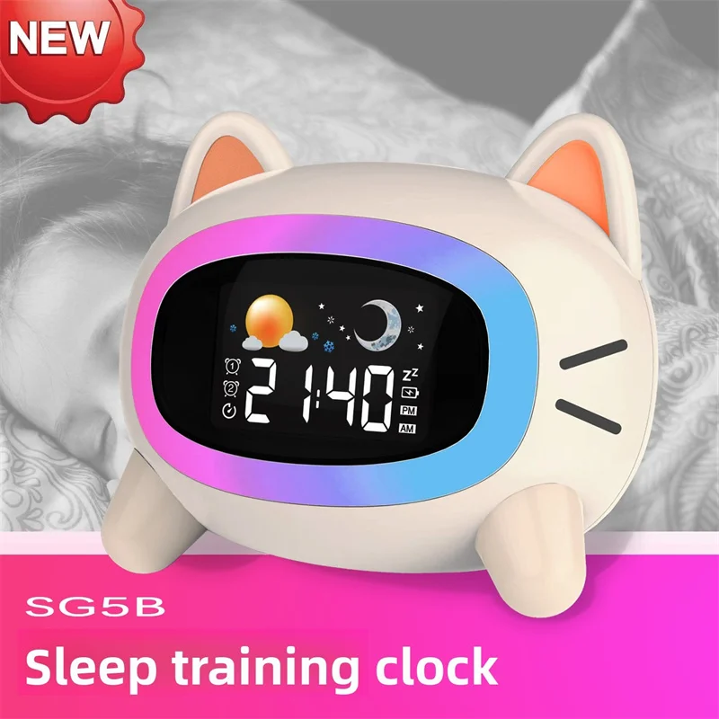 Alarm Clock for Kids Ok to Wake Children with Sleep Training and Sound Machine Birthday Gift for Boys Girls Toddlers, Room Decor