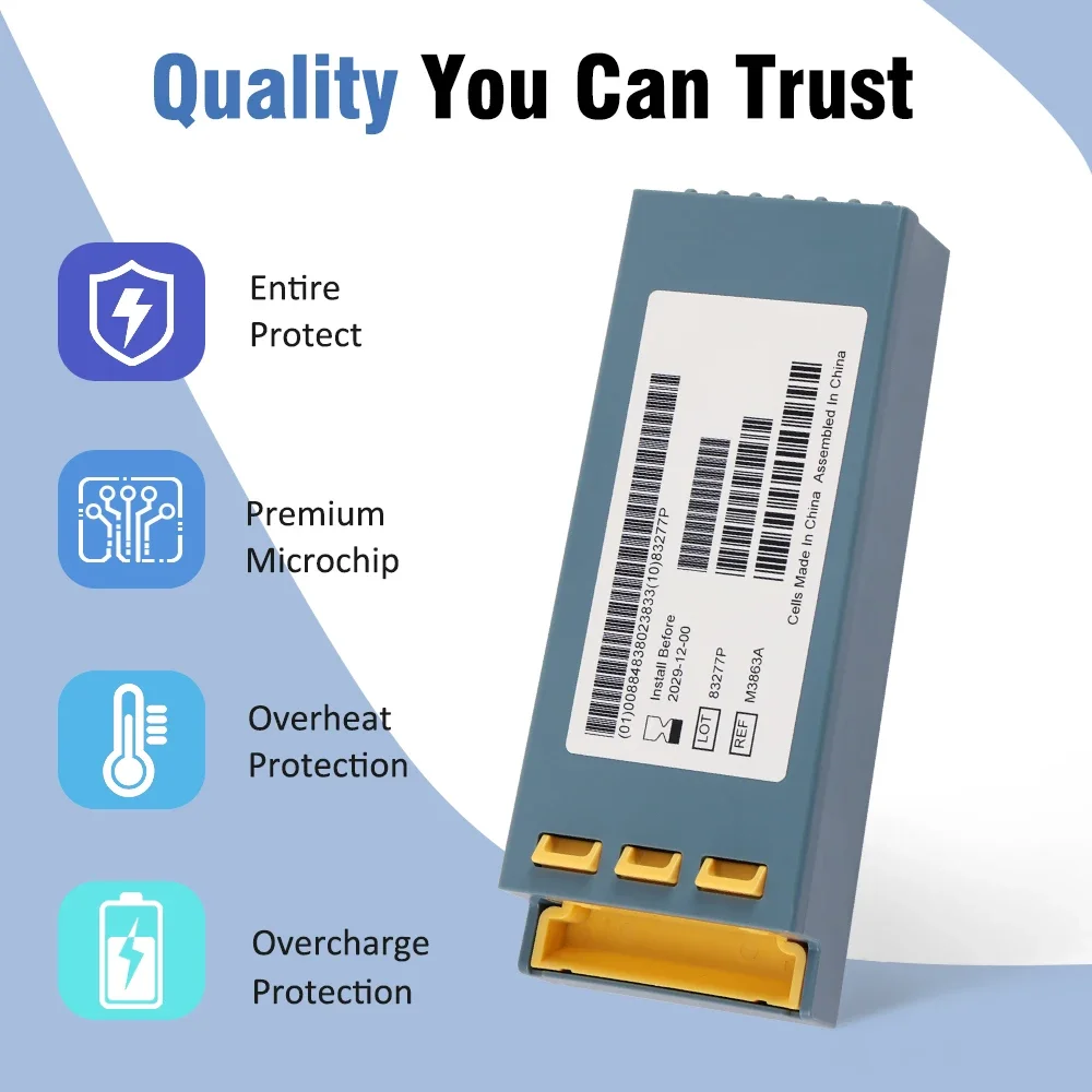 M3863A Lithium Battery for Heartstart FR2 Defibrillator Battery  M3860A M3861A M3840A