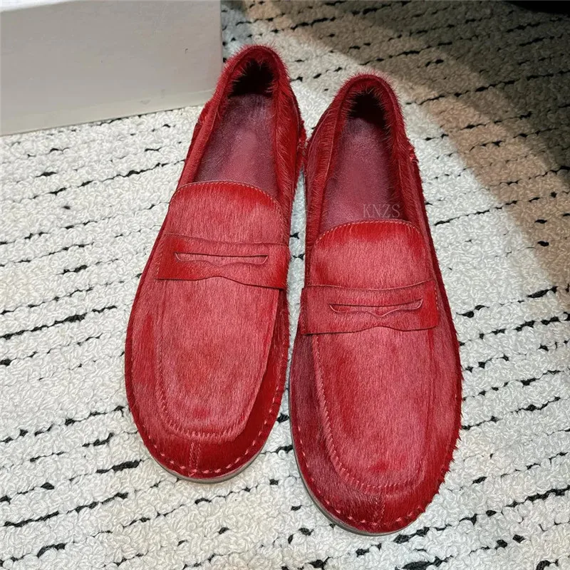 Spring New Round Toe Concise Loafors Shoes Woman Solid Color Slip On Fashion Comfort Flats Casual Single Shoes Women Size 35-40