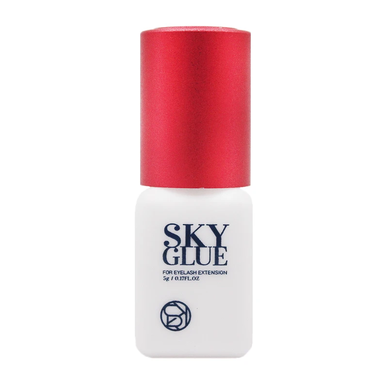 5 Flaschen SKY Kleber für Wimpernverlängerung Korea Original Sky Plus 5 ml Red Cap Beauty Shop Makeup Tools Dauerhaft mit versiegelter Tasche