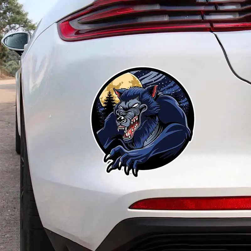 

Ferocious Wolf Car Stickers Vinyl Detachable Waterproof Outdoor Car Bumper Window Notebook Computer Decoration Auto Parts Y14