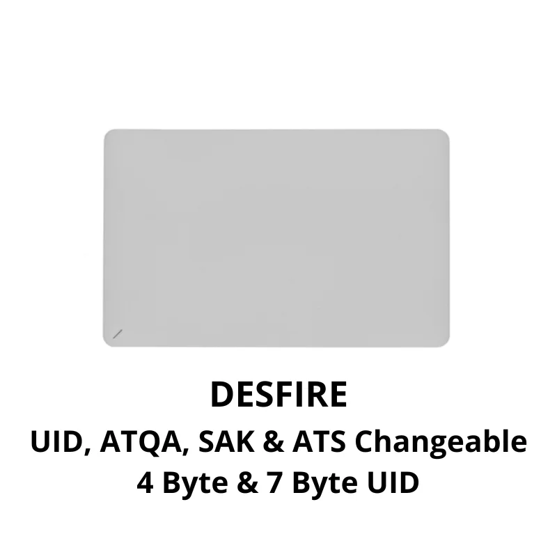 DESFire Card 4 Byte &7 Byte UID UID ATQA SAK ATS Changeable 13.56MHz ISO14443A RFID Blank PVC Card