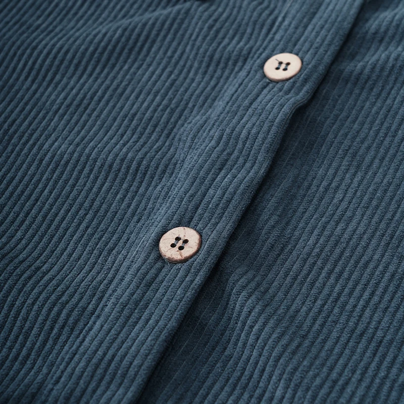 Lässiges Cordkleid für Mädchen 2026 Retro Herbst Neu Kinderkleid mit Revers Knöpfen Langarm mit Taschen Winterkleidung – Detail 32