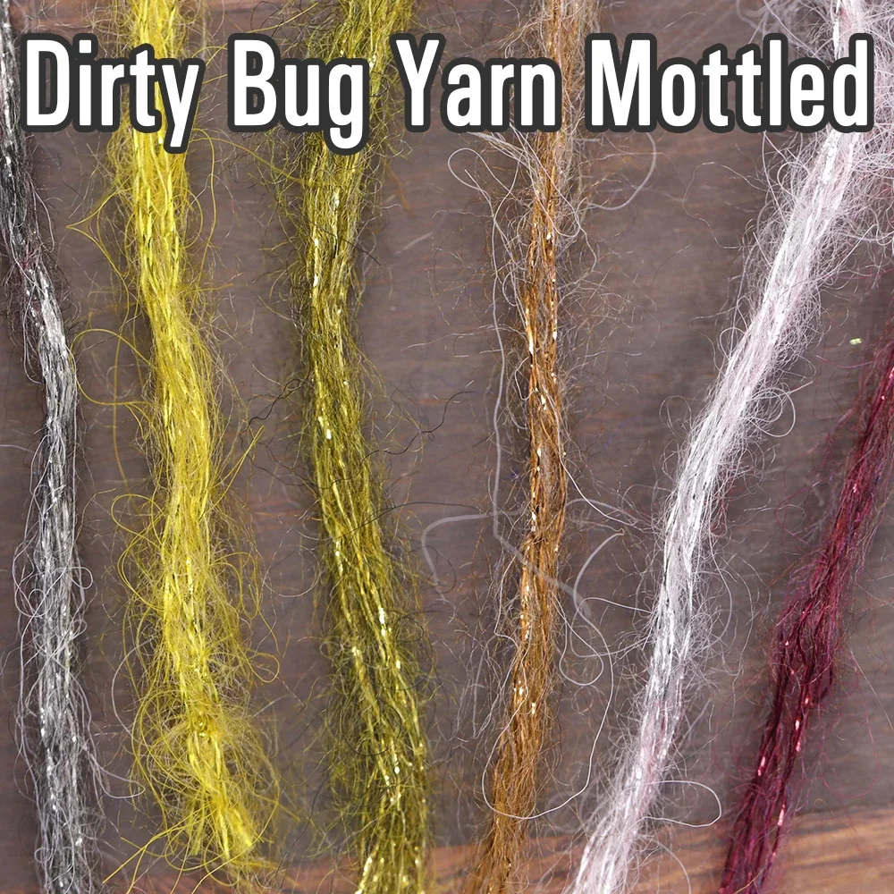 Bimoo 5M/spool Multiple Color Dirty Bug Yarn Mottled Dubbing Thread Shrimps Baetis Caddis Nymphs Fishing Fly Tying Material