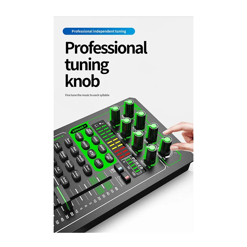 SuperHot Live Sound Card Live Recording Sound Card Bluetooth Microphone Mixer Voice Changer Outdoor
