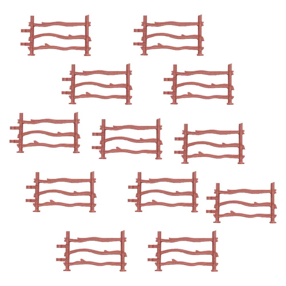 

60 PCS Artificial Fence Interesting Gift Toy Handmade Simulation DIY Animal Kids Educational Plastic Maroon