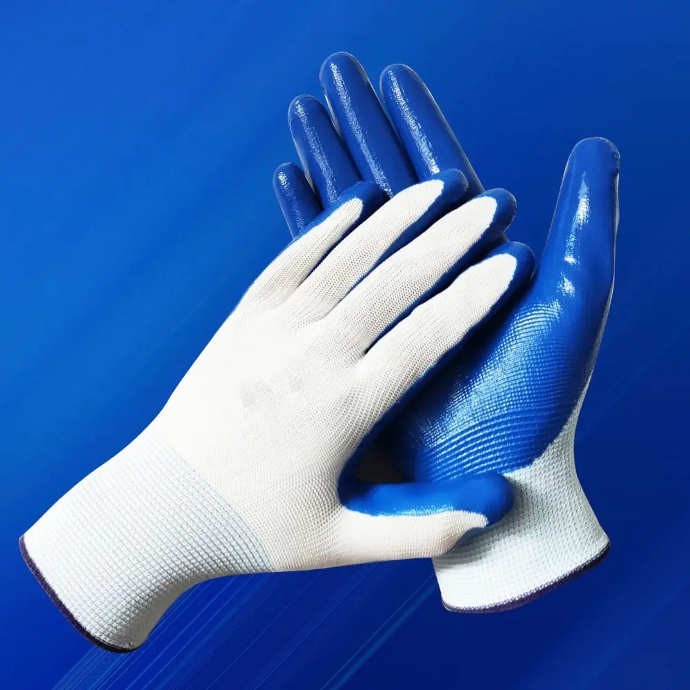 

12pairs Nylon Safety Working Gloves Excellent Grip Durable Protective Work Glove Anti-puncture Wear-Resistant