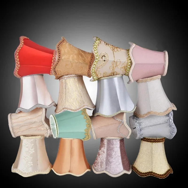 Simple Chandelier Lamp Shade Retro Candle Chandelier Cloth Lampshade Nordic Style Modern Lamp Cover For Home Decoration