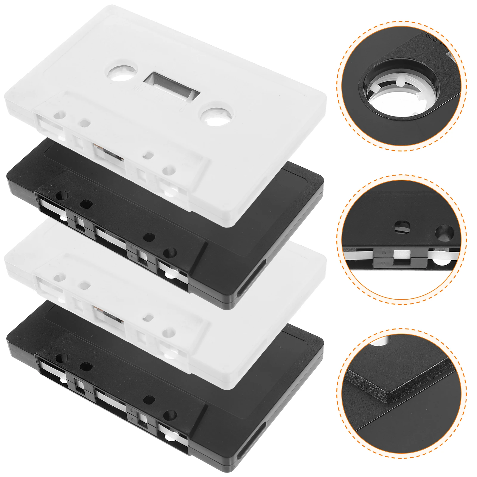 

4pcs Blank Tapes Wall Decor Diy Ornament Vintage Audio Tape Decorative Empty For Retro Home Party Handcraft Cassette Tape
