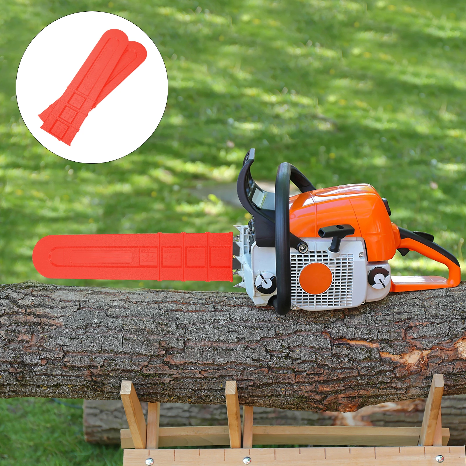 

8 Pcs Chainsaw Protective Case Durable Plastic Cover Bar Bag Storage Sleeve Save Space Extend Life Tools