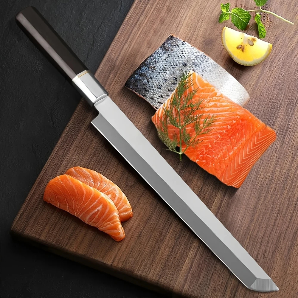 High Carbon Japanese Kitchen Knife Sushi Sashimi Knife Salmon Knife Meat Cleaver Cutting Knife Kitchen Tools Cooking Tool view 5