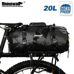 Rhinowalk Bicycle Pannier Bag 20L Big Capacity Waterproof Bag Bikepacking Rear Bag  Shoulder Bag Saddlebag gym bag accessories