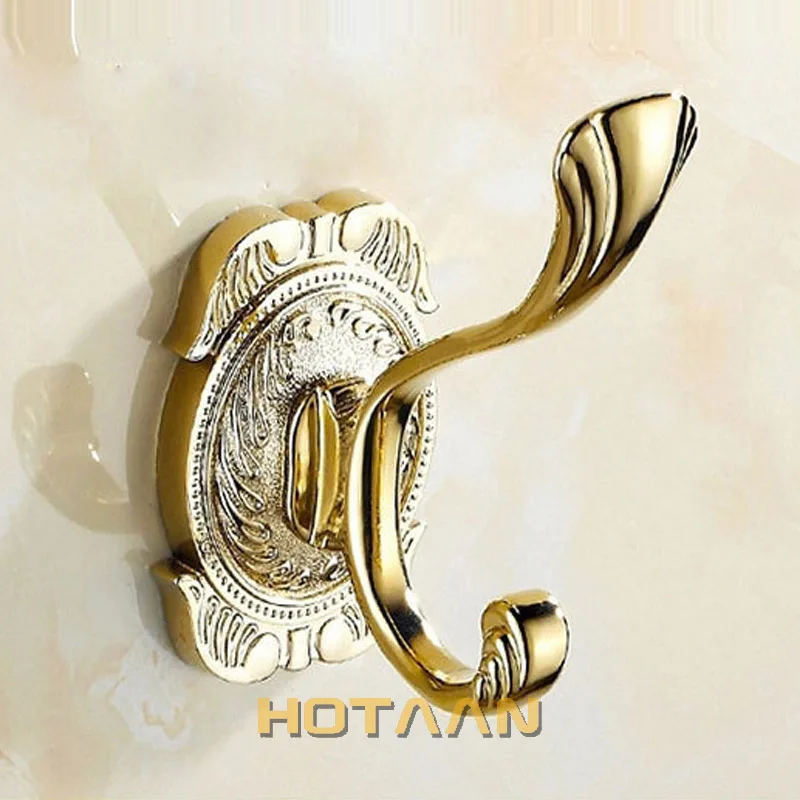 Gold Color  Wall hooks& racks,Clothes hanger & Towel & coat & Robe hook.Bathroom Accessories