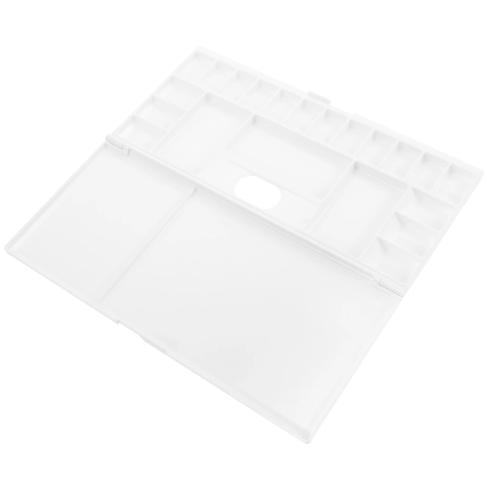 

Watercolor Paint Box Plastic Pigment Holder Easy Clean Compartments Color Mixing Box for Artist Student Travel