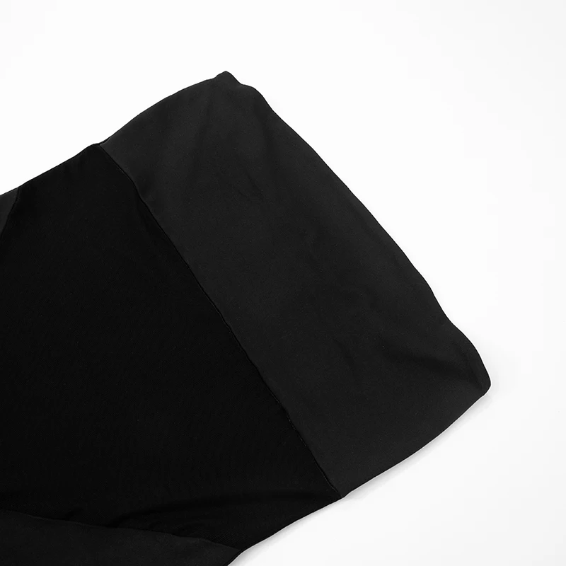 CUTENOVA 2025 春と夏の新女性のセクシーなシースルーバストスリムパッチワークフレアパンツジャンプスーツナイトクラブパーティー着用