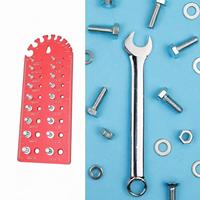 Nut and Bolt Thread Checker Plumbers Measuring Tool Screw Identifier Gauge