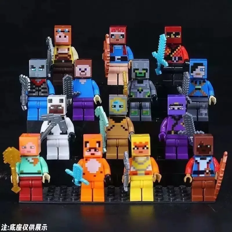 30/60pcs Cartoon Minecraft Building Blocks Small Particle Puzzle Assembly DIY Dolls Male and Female Toy Gifts view 3