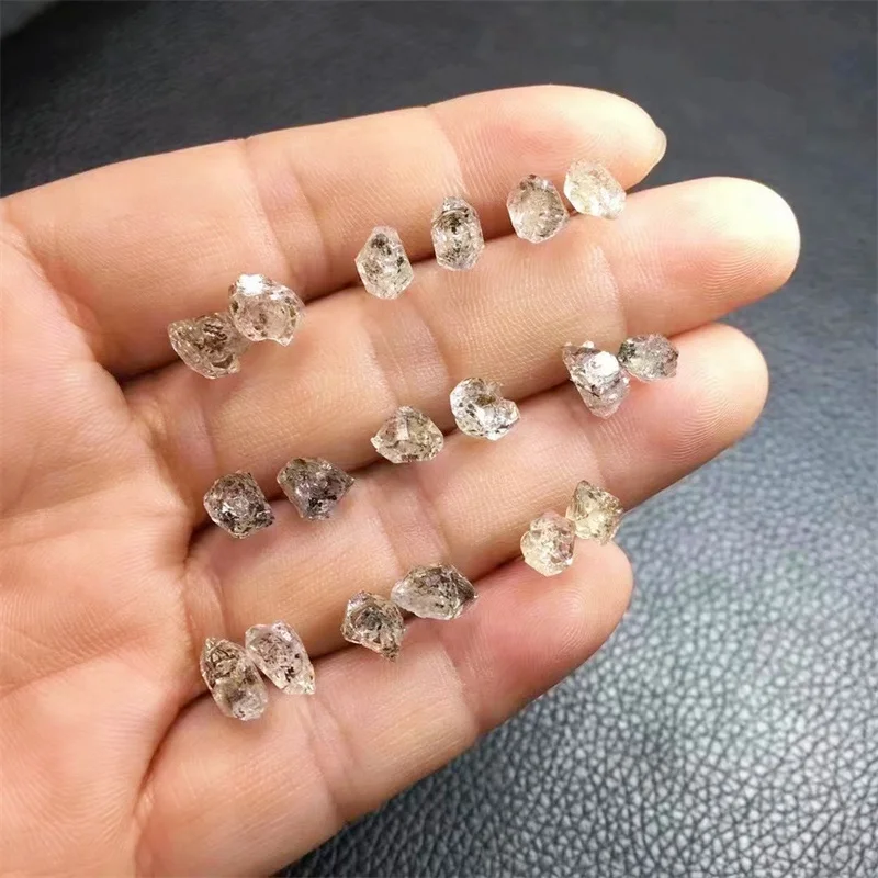 S925 Natural freefom Pakistani herkimer diamond Earrings For Women Real Sterling Silver Vintage Femme Gift Prevent Allergy Gift