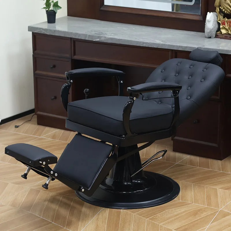 Adjustable Multifunctional Barber Chair Folding Spa Salon Chair Hydraulic Functional Fauteuil Coiffure Barbershop Equipment