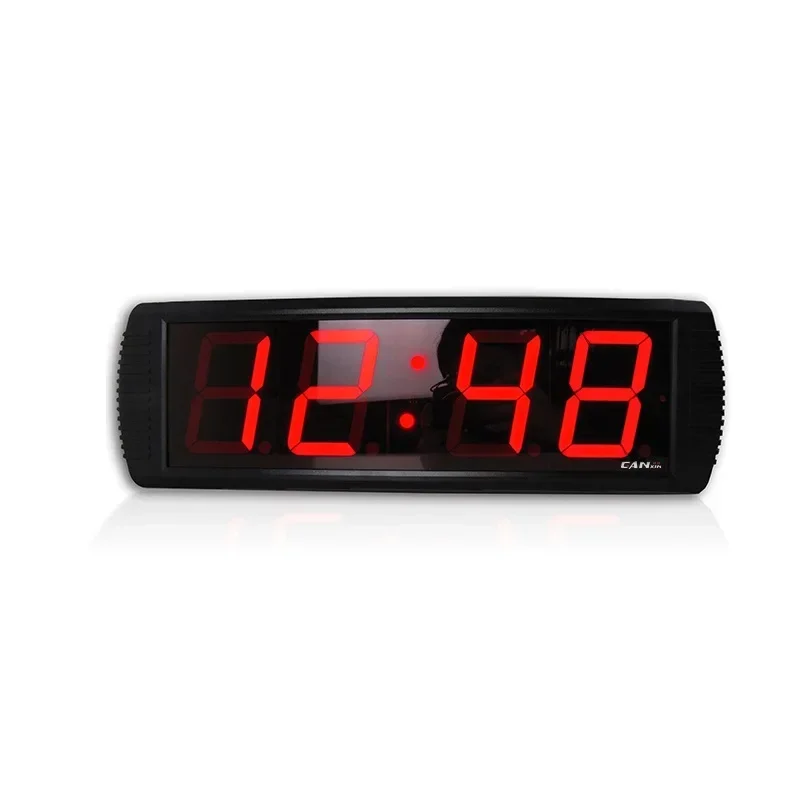 Ganxin Red Color 7 Segment Hot Selling 4 Inch Digit Aluminum Alloy LED Clock