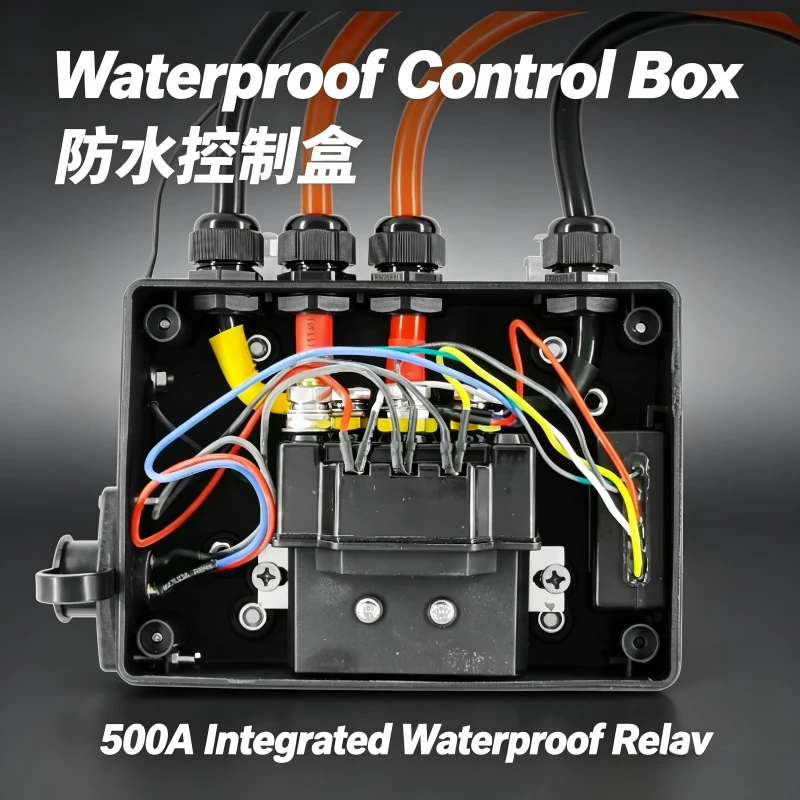 12000Lbs Winch Control Box With Wireless Remote Relay Replacement Accessory For Off Road Vehicle