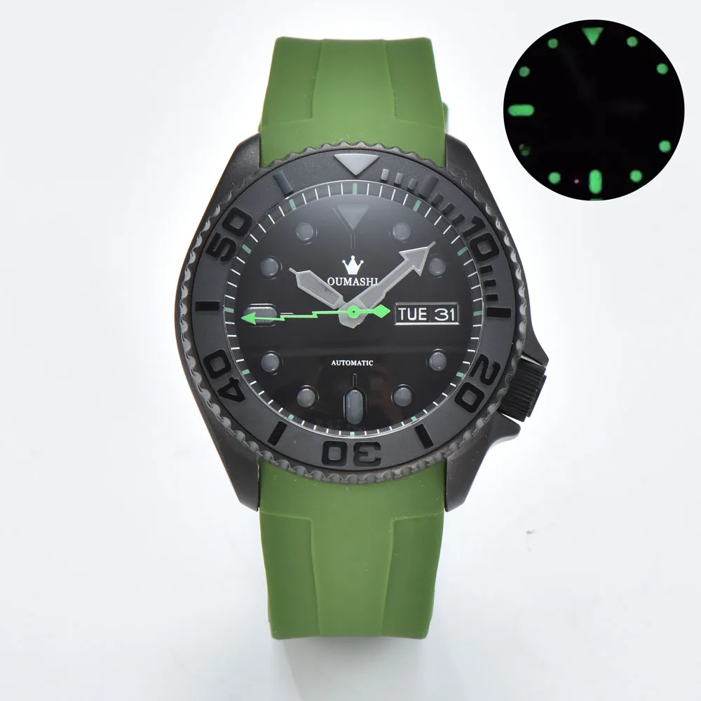 Orologi subacquei da uomo skx 007 da 40,5 mm con cassa in cristallo di zaffiro Il movimento automatico giapponese NH35/NH36/NH70 può personalizzare il logo