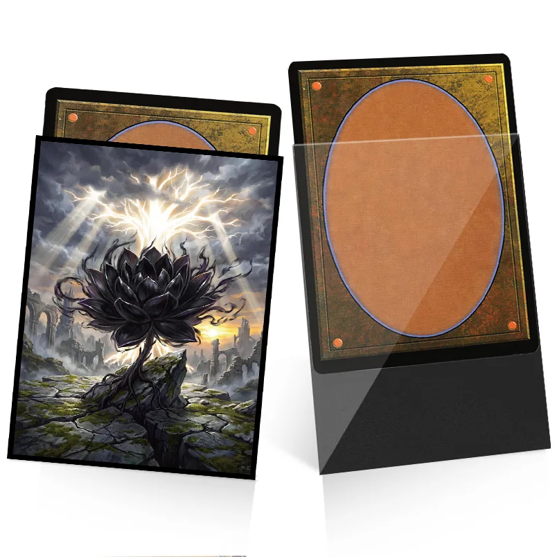 Card Sleeves 150pcs -Pattern print Standard Size,Pack Clear Front & Matte Finish Back,Dynamic Design,TCG Card Protector