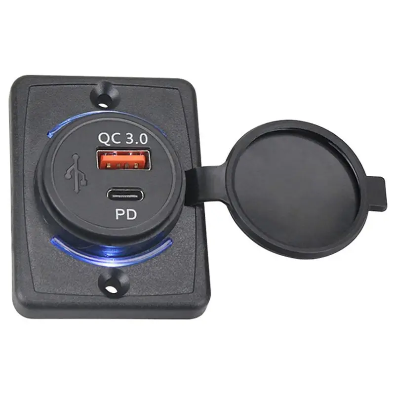 5X Car Socket 18W And QC 3.0 USB Quick Charge Socket Quick Charge 3.0 QC 3.0 For Car Boat Marine Rv Mobile-N30R