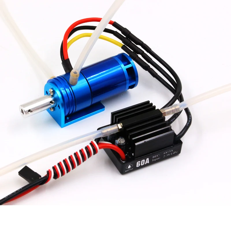 2-3S motor remote control ship model 2862-2800KV high-speed brushless motor 60A waterproof two-way