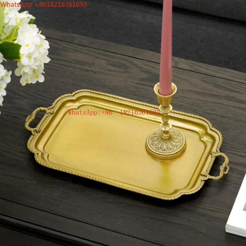 Imported Retro Brass Simple American European Tray Storage Tray