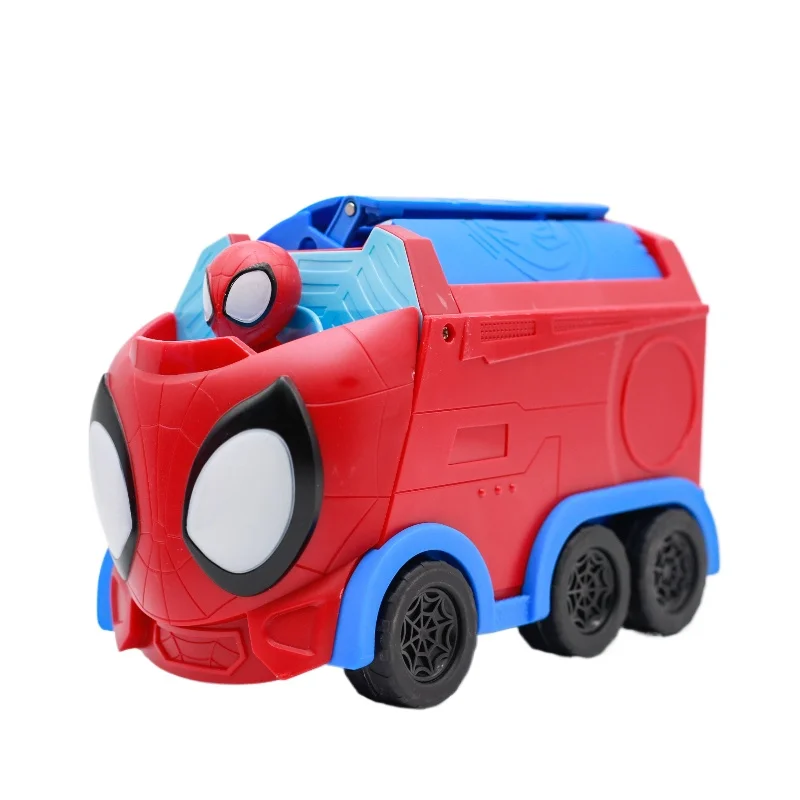 Homem-aranha carro incrível amigos preto homem-aranha figura de ação transformando esportes sede robô brinquedos presentes genuínos