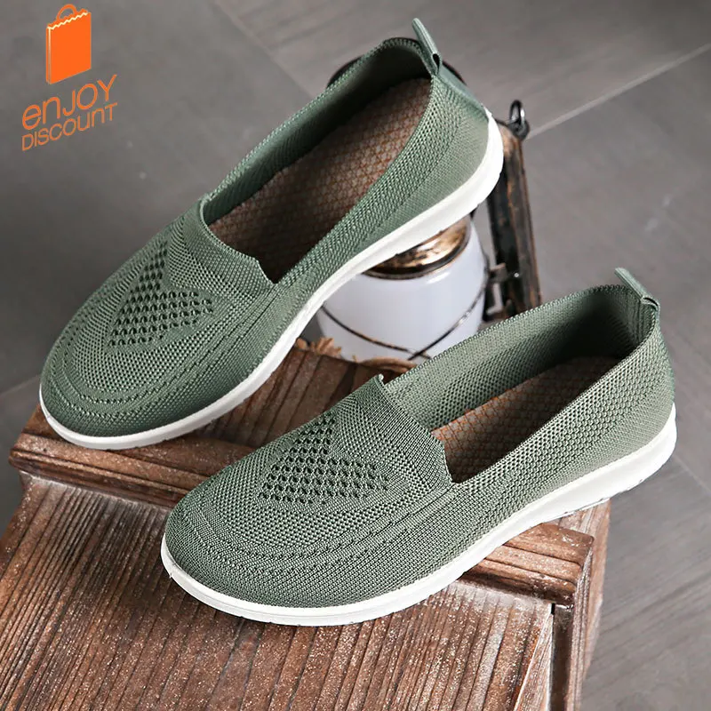 Women's flat shoes new spring/summer 2026 collection - slip-on mom shoes Slip-on mesh plus size available