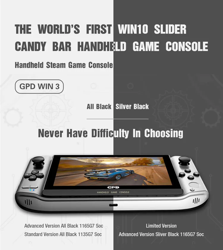 2025 Screen Slice Design GPD Win 3 I5-1135G7 5.5 Inches Mini