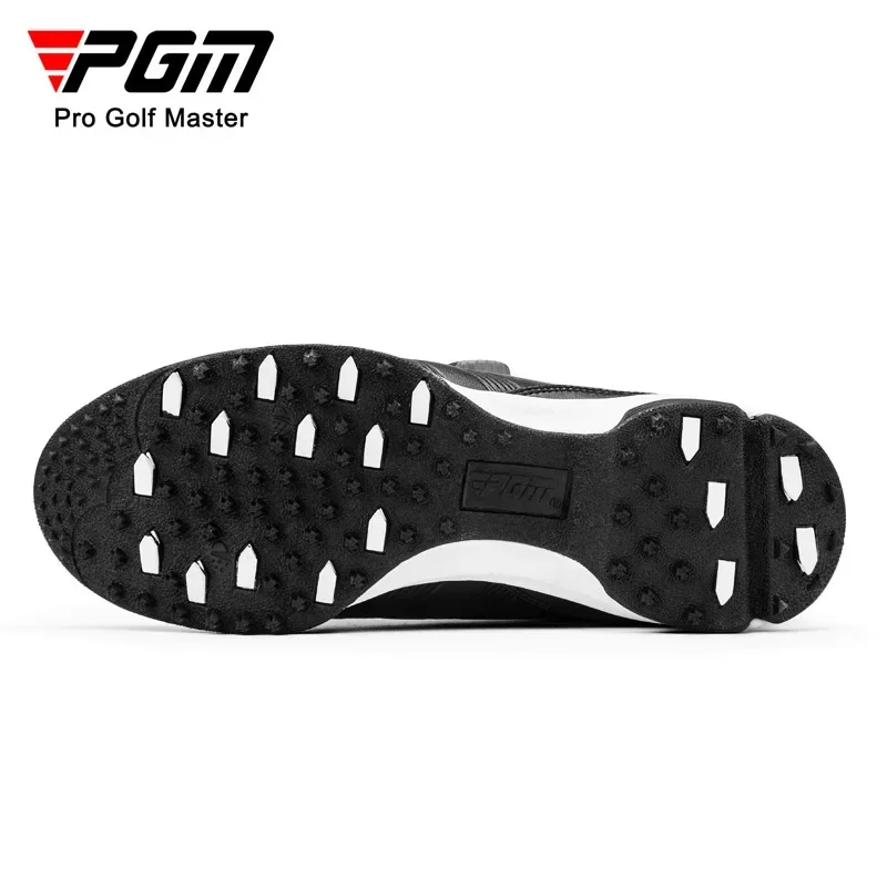 PGM Women Golf Shoes Waterproof Lightweight Knob Buckle Shoelace Sneakers Ladies Breathable Non-Slip Trainers Black Shoes XZ115