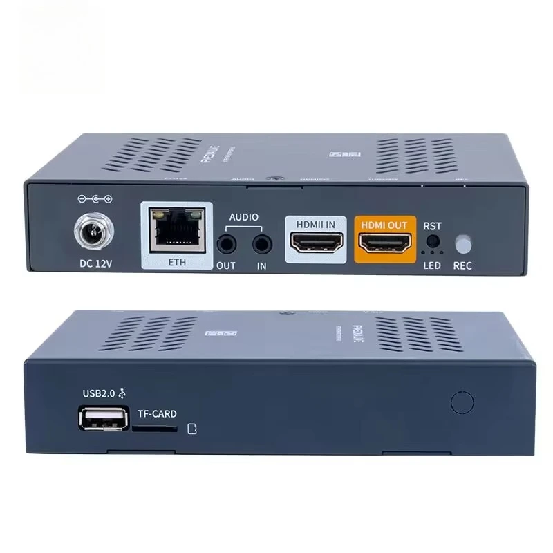 Haiwei L1 Webrtc Low Latency POE USB TF Recording 4-Stream H264/H265 for 1080 60fps RTSP RTMP UDP SRT HLS HTTP Encoder