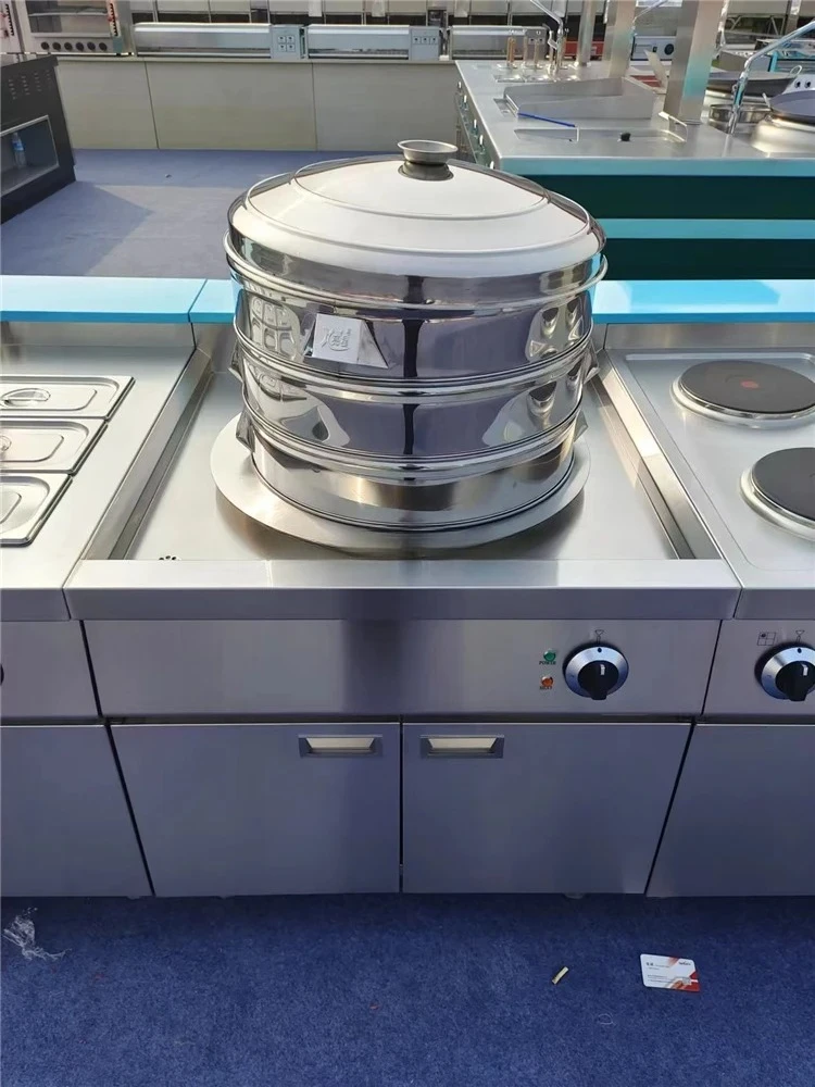 

Dual Fuel Open Display Steam Cabinet Electric High Power Steamer for Baozi Dumplings
