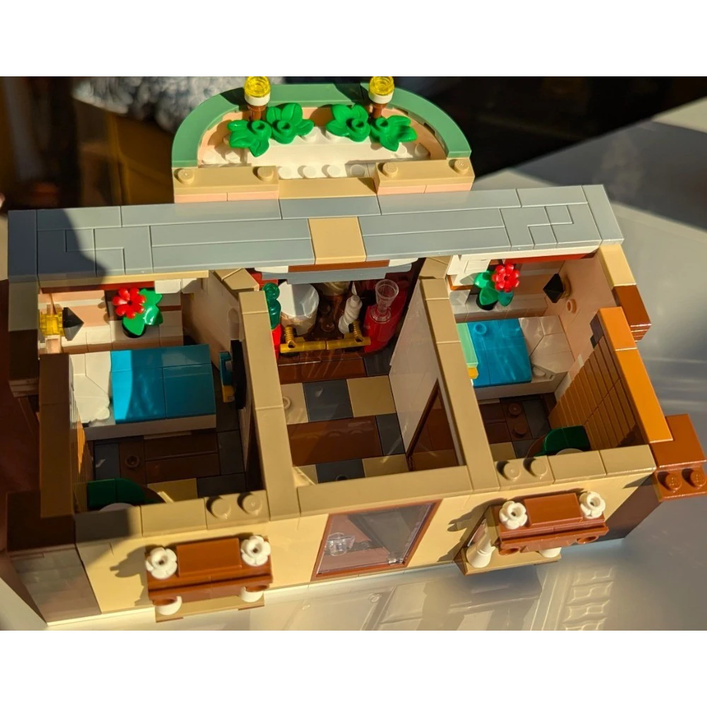 새로운 MOC 도시 모듈러 호텔 모델 호텔 빌딩 빌딩 블록 세트 DIY 조립 교육 컬렉션 어린이 장난감 소년 선물